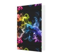 FKGKDF Carte de vœux colorée avec impression fumée, papier nacré avec enveloppe, pour Noël/anniversaire/Saint-Valentin