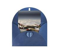 FKGKDF Carte de vœux imprimée avion de la Seconde Guerre mondiale 2-Standard-Scale-2_00x, papier nacré avec enveloppe, pour Noël/anniversaire/Saint-Valentin