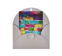 FKGKDF Carte de vœux imprimée brique colorée, papier nacré avec enveloppe, pour Noël/anniversaire/Saint-Valentin