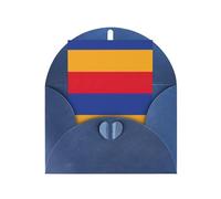 FKGKDF Carte de vœux imprimée drapeau de l'Arménie, papier nacré avec enveloppe, pour Noël/anniversaire/Saint-Valentin