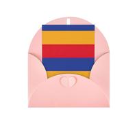 FKGKDF Carte de vœux imprimée drapeau de l'Arménie, papier nacré avec enveloppe, pour Noël/anniversaire/Saint-Valentin