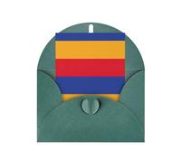 FKGKDF Carte de vœux imprimée drapeau de l'Arménie, papier nacré avec enveloppe, pour Noël/anniversaire/Saint-Valentin