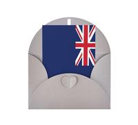 FKGKDF Carte de vœux imprimée drapeau des îles Turques et Caïques, papier nacré avec enveloppe, pour Noël/anniversaire/Saint-Valentin