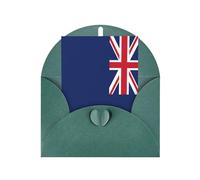 FKGKDF Carte de vœux imprimée drapeau des îles Turques et Caïques, papier nacré avec enveloppe, pour Noël/anniversaire/Saint-Valentin