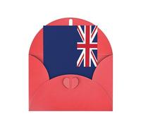 FKGKDF Carte de vœux imprimée drapeau des îles Turques et Caïques, papier nacré avec enveloppe, pour Noël/anniversaire/Saint-Valentin