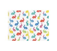 FKGKDF Carte de vœux imprimée lapins sautant en train de courir, papier nacré avec enveloppe, pour Noël/anniversaire/Saint-Valentin