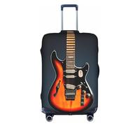 FKGKDF Housse de protection pour valises avec imprimé guitares électriques oranges, installation simple et pratique, blanc, Small, Tendance