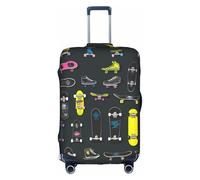 FKGKDF Housse de protection pour valises et valises Motif graffiti Skateboard Installation simple et pratique, blanc, Small, Tendance