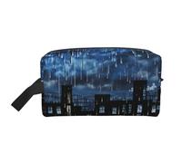 FKGKDF The Blue Binary Print Trousse de toilette de voyage Grande capacité de rangement pour cosmétiques et articles de toilette