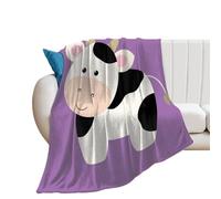 fkgvwo Couverture Polaire Vache Mignonne Plaid Canapé Flanelle Doux pour Chambre Salon 130×150cm