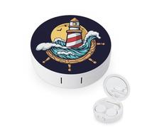 fkgvwo Étui À Lentilles De Contact Phare Étui À Lunettes De Voyage avec Miroir Et Pinces À Épiler