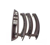 FKHBZM Ensemble De 7 Poignées Porte Intérieures Avec Revêtement En Cuir Pour BMW X5 X6 E70 E71 07-14(LHD Set Moka7)