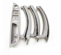 FKHBZM Poignée De Porte Intérieure LHD Améliorée Avec Revêtement En Cuir, Ensemble Complet Pour BMW X5 X6 E70 E71 E72 2007-2014(Titanium)