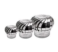 FKHFTI Éoliennes de toit rondes à contreventement interne, ventilateur de toit en acier inoxydable 304, sortie d'air, 10,2 cm, 25,4 cm, 30,5 cm, facile à installer, rotation non alimentée et étanche