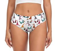 FKHOHL Noël drôle imprimé gnomes adultes femmes culotte décontractée élégante sous-vêtements épidémies confortables, SC Noir, L