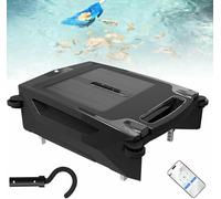 FKINGLRK Robot Nettoyeur de Piscine, écumeur Solaire Automatique, Nettoyeur de Piscine 80 ㎡ 450 um, 2 Modes de Charge, écumeur, aspirateur de Piscine pour Piscine Hors Sol