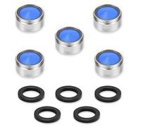 fKiZanthene Aérateurs pour robinets d'eau M22 - Filetage intérieur - Régulateur de jet - Insert avec robinet et tamis - Avec joints pour cuisine, salle de bain et WC d'invités