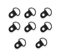 fKiZanthene Anneaux d’Arrimage en D Métal Noir Lot de 8 Fixations Pratiques pour Sécuriser Objets Remorque Campervan Garage et Projets DIY