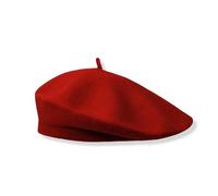 fKiZanthene Beret Femme Laine Mélangée Béret Rouge Style Classique Chapeau Basque pour Automne Hiver Accessoire Mode pour Sorties Parisiennes et Tenues du Quotidien