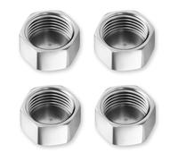 fKiZanthene Bouchons plomberie en acier inoxydable, lot de quatre bouchons filetés pour robinet et tuyau, bouchon de protection pour installation d eau salle de bain cuisine jardin