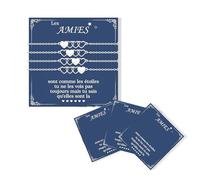 fKiZanthene Bracelet Amitié Femme Acier Inoxydable Lot de Quatre Cœurs Creux Réglables avec Corde Tressée pour Partage Entre Amies et Sœurs Usage Quotidien