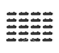 fKiZanthene Cache Aération Fenêtre PVC Noir, Lot de 20 Bouchons de Drainage Rectangulaires, Capuchons Anti-Infiltration pour Porte et Fenêtre, Grille Ventilation Fenêtre PVC Intérieure Extérieure