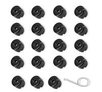 fKiZanthene Cache Boulon Automobile K19 Noir, Lot de Vingt Capuchons de vis de Roue en Plastique, Couvre écrous décoratifs pour Jantes et Accessoires Auto