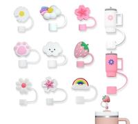 fKiZanthene Capuchon Pour Paille Reutilisable En Silicone Lot De Onze Bouchons Anti Poussiere Pour Pailles Accessoire Cuisine Maison Bureau Exterieur