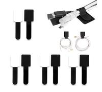 fKiZanthene Kit de gestion des câbles autocollant avec quarante serre-câbles en noir, sangles réutilisables pour bureau, PC, lieu de travail et accessoires de jeu