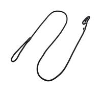 fKiZanthene Laisse noire pour chien, légère, 1,3 m, avec bouchon coulissant en caoutchouc pour dressage de chien, pas besoin de collier ni de harnais