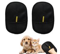 fKiZanthene Lot de 2 Gants Anti Poils Animaux, Gants Attrape-Poils Noir pour Chats Chiens, Toilettage et Nettoyage Canapé Vêtements à Domicile