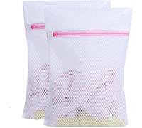fKiZanthene Lot de 2 sacs à linge en maille pour machine à laver, sacs à linge avec fermeture éclair de qualité supérieure - 30 x 40 cm et 40 x 50 cm