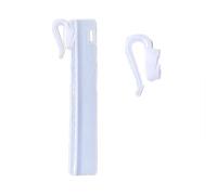 fKiZanthene Lot de 25 crochets de rideaux réglables en plastique blanc pour divers rideaux, rideaux de bain, usage domestique