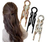 fKiZanthene Lot de 3 épingles à cheveux en forme de U, 3 couleurs pour cheveux fins et épais pour femmes et filles, pinces à cheveux pour un usage quotidien et les mariages