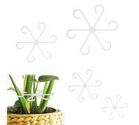 fKiZanthene Lot de 4 supports de tiges de plantes, 4 tailles transparentes, support de plantes d'intérieur pour fleurs, plantes d'intérieur et jardin