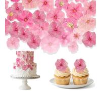 fKiZanthene Lot de 40 fleurs de cerisier pressées naturelles Sakura pour bricolage et décoration de gâteaux pour gâteaux, cupcakes, événements à la maison