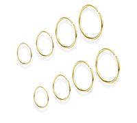 fKiZanthene piercing nez anneau or acier inoxydable 8 pièces 4 tailles 6 mm 8 mm 10 mm 12 mm pour femme homme usage nez oreille lèvre septum