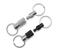 fKiZanthene Porte-clés en métal à fermeture rapide, deux anneaux porte-clés amovibles avec design à double anneau, organisateur pour sac de voiture, travail et vie quotidienne