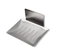 fKiZanthene Porte-savon autocollant sans perçage en acier inoxydable pour douche, salle de bain et cuisine - Porte-savon mural pour carrelage et surfaces lisses