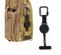 fKiZanthene Protection de téléphone portable extensible avec mousqueton, rétractable, avec câble en acier, pour les activités de plein air, le shopping, la photographie et la vie quotidienne