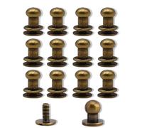 fKiZanthene Rivet Cuir Bronze à Vis Lot de douze Bouton Pantalon Accessoire pour DIY Travaux du Cuir Atelier Maison