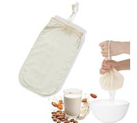 fKiZanthene Sac à Lait Végétal en Coton Naturel Réutilisable, Filtre Alimentaire Fin pour Jus, Café, Vin, Lait de Noix et Fromage, Sac à Lait pour Cuisine Maison et Brasserie