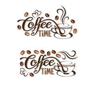 fKiZanthene Sticker mural autocollant en PVC pour cuisine, salon ou bar à eau Motif tasse à café