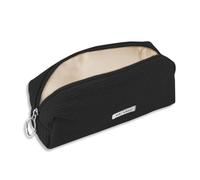 fKiZanthene Trousse noire en feutre côtelé, double couche, avec grand espace de rangement et dragonne de transport, pour l'école, l'étude, le bureau et le travail créatif