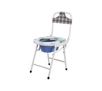 FKJLUN Chaise Pot Chaise percée Chaise de Toilette de Camping Portable Commode de Chevet Double Chaise de Douche Non Glissante avec Dossier for Les Voyages Randonnée Chaise Pliante pour WC ou Douche