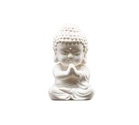 FKJLUN Figurine Bouddha Statue Céramique Prière Guanyin Bouddha Statue Sculpture Handicarets Sculpture en Porcelaine Blanc Décoration de la Figurine en céramique Bouddha Artisanat Ornements