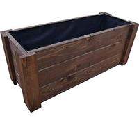 FKL DESIGN Home Deco D24 Jardinière en bois (80x30x35 cm, palissandre)