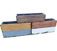FKL DESIGN Home Deco D3 Jardinière en bois - (Blanc, 60)