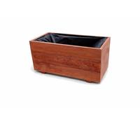FKL DESIGN Home Deco Jardinière en Bois, Cache-Pot pour Jardin, terrasse, Caisse en Bois imprégné D26 (Noix, 60x30x29 cm)