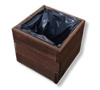 FKL DESIGN Home Deco Jardinière en Bois, Cache-Pot pour Jardin, terrasse, Caisse en Bois imprégné D26 (Palissandre, 30x30x24 cm)